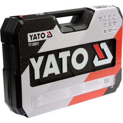 4. Steckschlüsselsatz 1/2", 1/4", 3/8", 173-teilig, YT-38931, YATO