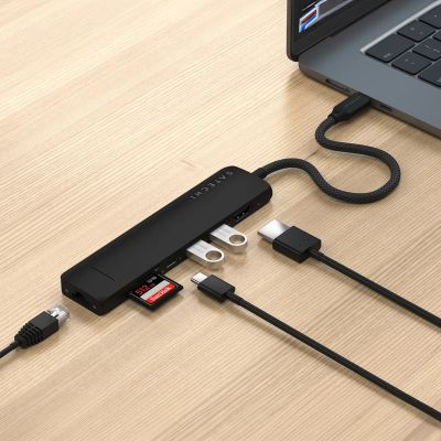 8. Satechi ST-P7SK USB-Typ-C Hubs und Konzentratoren 10000 Mbit/s Schwarz