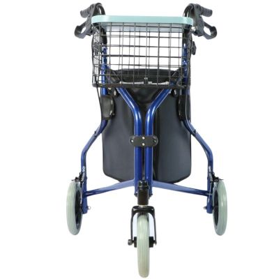 2. Praktischer dreirädriger Rollator mit Korb und Tasche - RF-621