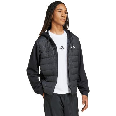 16. Herren adidas Essentials Climawarm Hybrid Daunenjacke mit Kapuze Schwarz KA5251