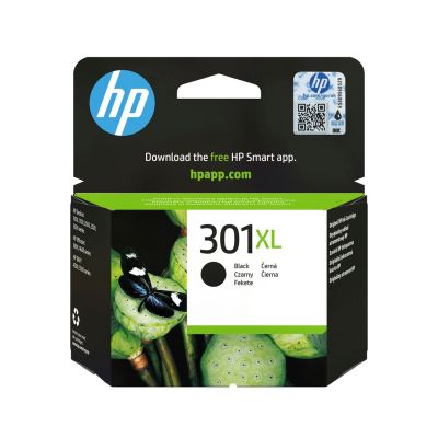 HP Schwarze Tintenpatrone HP 301XL, HP301XL=CH563EE, 480 Seiten, 8 ml
