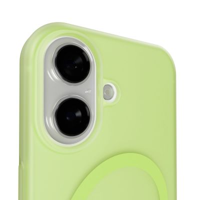 7. Puro Daylight Magsafe-kompatible Silikonhülle für iPhone 17 – durchscheinendes Grün