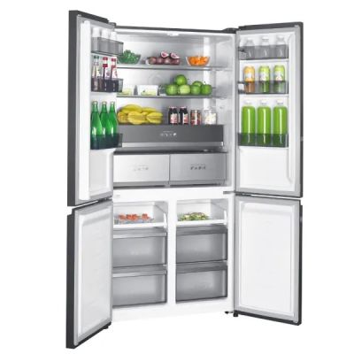 6. Mehrtüriger Einbau-Kühlschrank mit No-Frost-Technologie, Modell MPM-503-SSI-11, schwarzes Glas