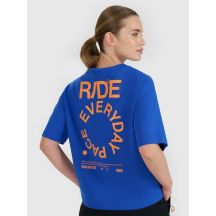 Übergroßes bedrucktes Damen-T-Shirt 4F 4FWSS25TTSHF1993-36S