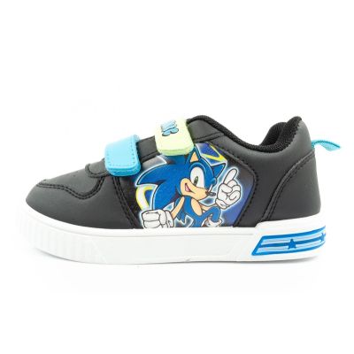 11. Leomil Sonic Kinder Sportschuhe Leichte Sneakers mit Klettverschluss Schwarz