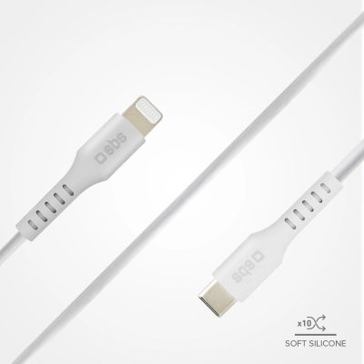 6. SBS TECABLELIGTC1W USB-C – Lightning Kabel mit MFi-Zertifizierung, 1 m – Weiß