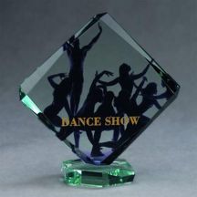 Glastrophäe mit LuxorJet-Farbdruck und Etui