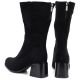 5. Schwarze Damen-Stiefeletten mit kurzem Absatz aus Wildleder, Modell Jezzi ASA269-7