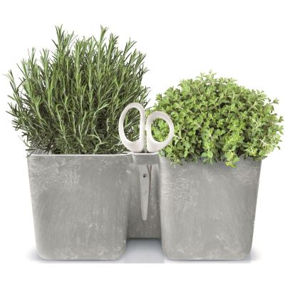 10. TWINS CUBE KRÄUTERTOPF MIT SCHERE WEISS