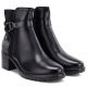 9. Gefütterte Damen-Ankle-Boots mit Blockabsatz, schwarz, Potocki SZ12873