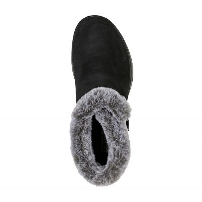 2. Skechers ON-THE-GO JOY FIRST GLANCE Damen Winterstiefel aus Wildleder mit Fell, Schwarz (144041-BKGY)