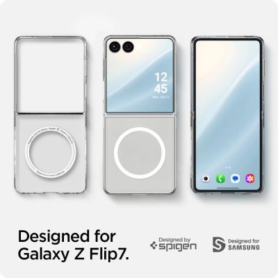 14. Spigen AirSkin Mag MagSafe Case für Samsung Galaxy Z Flip 7 - Klar und Weiß