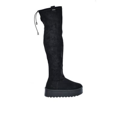 6. Schwarze Wildleder-Plateau-Stiefel für Damen, Big Star SS274264