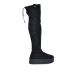 6. Schwarze Wildleder-Plateau-Stiefel für Damen, Big Star SS274264