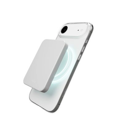 3. Puro Lite Mag TPU+PC Hülle kompatibel mit MagSafe für iPhone 17 Air - Transparent mit weißem Ring