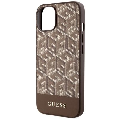 6. Guess GUHMP14MHGCFSEW iPhone 14 Plus 6,7" braun/braune Hartschale GCube Stripes MagSafe