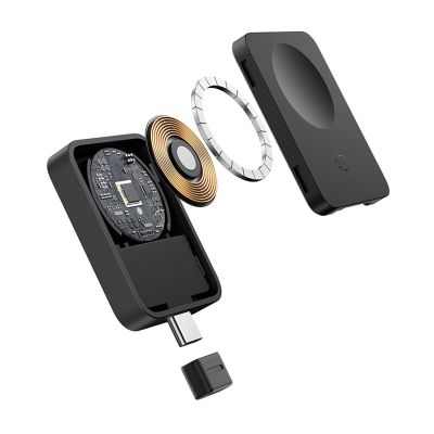 5. Baseus MagPro 2,5W magnetisches induktives Ladegerät für Apple Watch - Schwarz