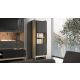 3. PORTO Vitrine 59x38x180 Eiche/Schwarz