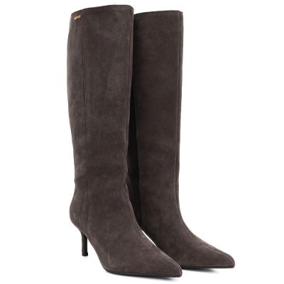 9. Damen-Lederstiefel mit hohem Absatz, gefüttert, braun, Big Star UU274497