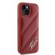 4. Karl Lagerfeld Diagonal Quilted Script Hülle für iPhone 15 / 14 / 13 – rot