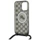 6. Karl Lagerfeld IML Crossbody Monogram Karl & Choupette Head MagSafe Hülle für iPhone 16 Pro - Schwarz