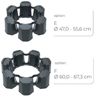 5. Sockel für modularen Regenwassertank, 6-teilig, Anthrazit