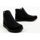 7. Progress Damen-Winterstiefel, schwarze gefütterte Schneestiefel mit Lammfellfutter