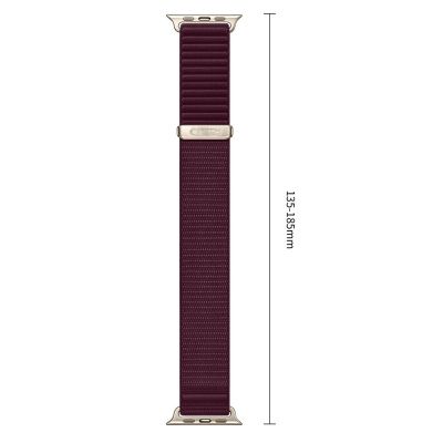 3. Tech-Protect NylonLoop Armband für Apple Watch 40 / 41 / 42 mm – Burgunderrot