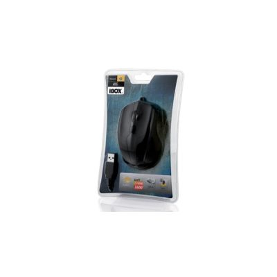 4. IBOX i005 Kabelgebundene Lasermaus, USB IMLAF005 (Laser; 1600 DPI; schwarz)
