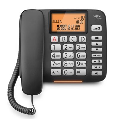 7. Gigaset DL580 schnurgebundenes Telefon mit Nummernanzeige