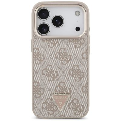 3. Guess 4G Triangle Logo MagSafe Hülle für iPhone 18 Pro / 17 Pro – Roségold