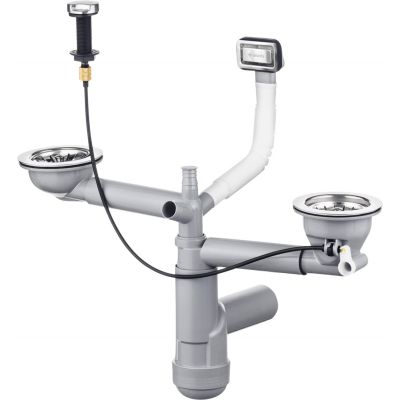 Siphon für 1,5- und 2-Becken-Granitspülen – Platzsparend ZXY 9912 5907650841609
