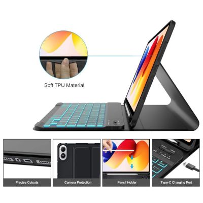 4. Tech-Protect SC Stifthülle für Xiaomi Poco Pad M1 / ​​Redmi Pad 2 Pro 12.1 - Schwarz