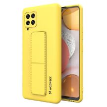 Wozinsky Kickstand Case Silikonhülle mit Ständer Samsung Galaxy A42 5G gelb