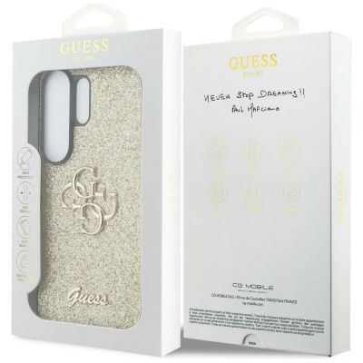 8. Guess Fixed Glitter Big 4G Metal Logo Hülle für Samsung Galaxy S26 Ultra - Gold