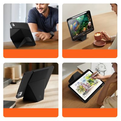5. Dux Ducis Vers Hülle für iPad Pro 11" (2024/2025) mit Ständer und Apple Pencil Halterung - Schwarz