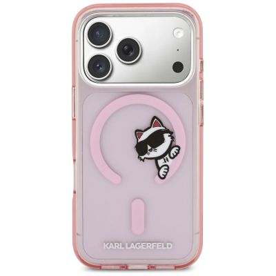 3. Karl Lagerfeld IML Peekaboo MagSafe Hülle für iPhone 17 Pro Max – Pink