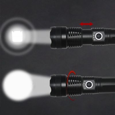 6. Wozinsky WLT-15W 15W 1500lm CREE IP65 Taktische Taschenlampe mit einstellbarem Lichtkegel - Schwarz