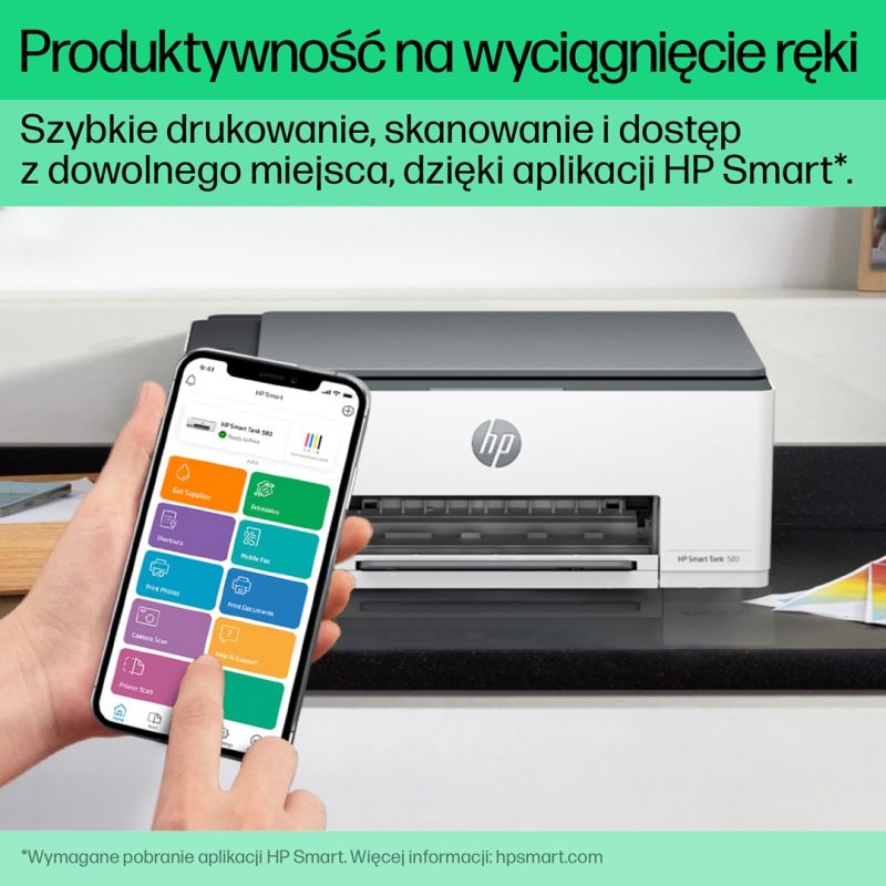 65. HP Smart Tank 580 Kabelloser All-in-One-Farbdrucker, Kopierer, Scanner