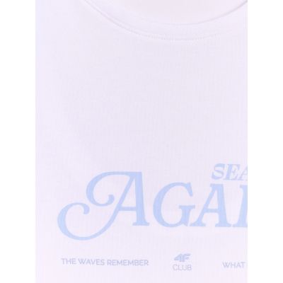 6. Damen-T-Shirt mit schmaler Passform und Aufdruck 4F 4FRAW26TTSHF4373-10S