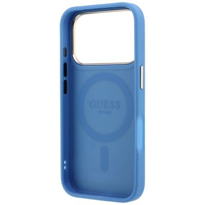 7. Guess Ring Stand 360 4G Classic Logo MagSafe Hülle für iPhone 18 Pro Max / 17 Pro Max - Blau