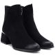 4. Schwarze Wildleder-Ankle-Boots mit hohem Absatz für Damen, Potocki SZ12875