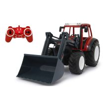 Jamara Lindner Geotrac mit Frontlader 1:16 2,4 GHz – Frontlader – Elektromotor – 1:16 – Ready-to-Run (RTR) – Rot – Weiß – Junge