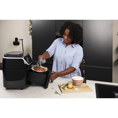 24. Princess 182080 Einzel-Heißluftfritteuse 6,5 l, freistehend, 1700 W, Schwarz