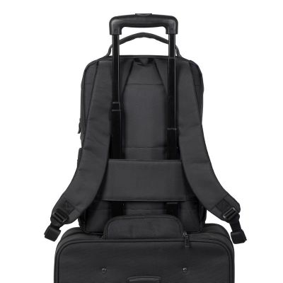 8. RIVACASE RUCKSACK FÜR LAPTOP 15,6" CENTRAL, SCHWARZ, 15L, AUS POLYESTER, TASCHEN FÜR TABLET 10,1", SMARTPHONE, DOKUMENTE UND ZUBEHÖR