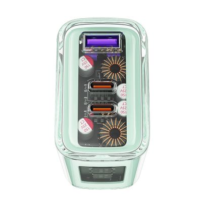7. Acefast Ladegerät GaN 65W 3 Ports (1xUSB, 2xUSB C) grau (A45)