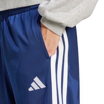5. adidas Herren-Trikothose mit 3 Streifen, normaler Passform und offenem Saum, Blau, JI8803