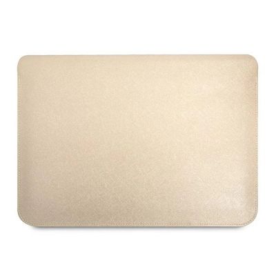 3. Guess Saffiano Triangle Logo-Hülle für einen 16-Zoll-Laptop – Beige