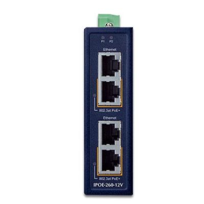 2. PLANET Industrieller 2-Port 10/100/1000T Gigabit-Ethernet-Adapter mit PoE-Unterstützung, Blau