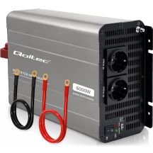 Qoltec MS Wave Spannungswandler | 12 V auf 230 V | 3000/6000 W | USB | Kompatibel mit LiFePO4-, GEL- und AGM-Akkus
